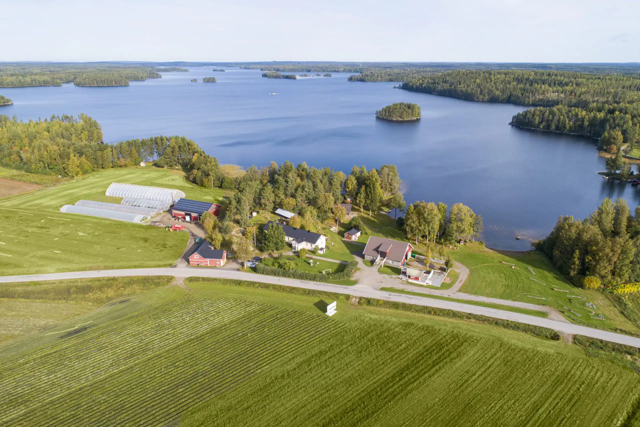 Aholan Mökit Padasjoella ilmakuva.